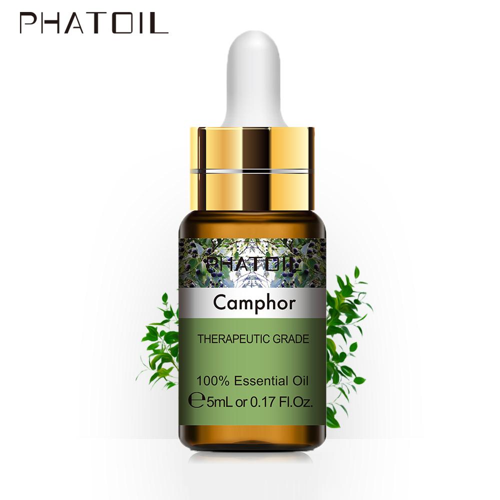 PHATOIL 5 мл чистого эфирного масла камфоры, диффузор с капельницей, спа-массаж для тела, повышение иммунитета, снятие стресса, очистка воздуха, бактерицид 1 pc