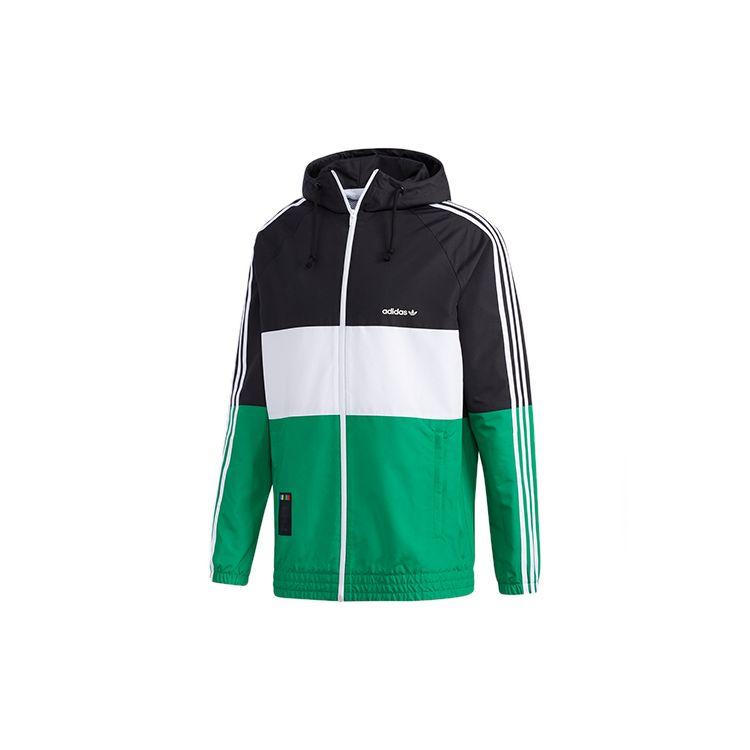 Adidas Originals Trefoil X Goofy WB Disney Повседневная спортивная куртка с капюшоном Мужская верхняя одежда Черный Зеленый GP6480 M