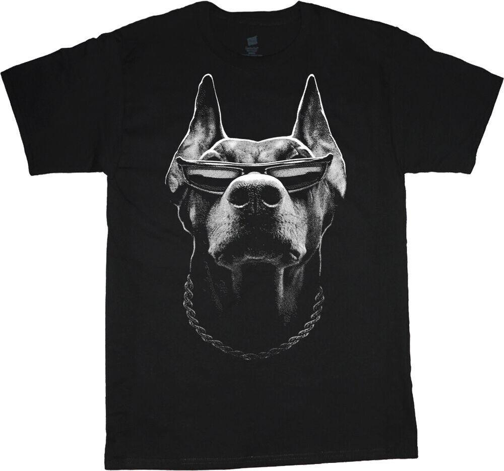Футболка унисекс Doberman Tee Gangster Bad Ass Dog W Shades Dawg 101015 S