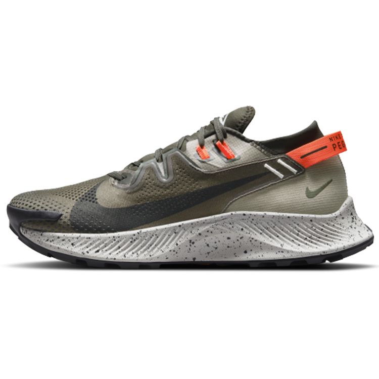 Кроссовки Nike Pegasus Trail 2 Cargo Khaki мужские коричневые светло-армейские ярко-малиновые CK4305-301 38.5