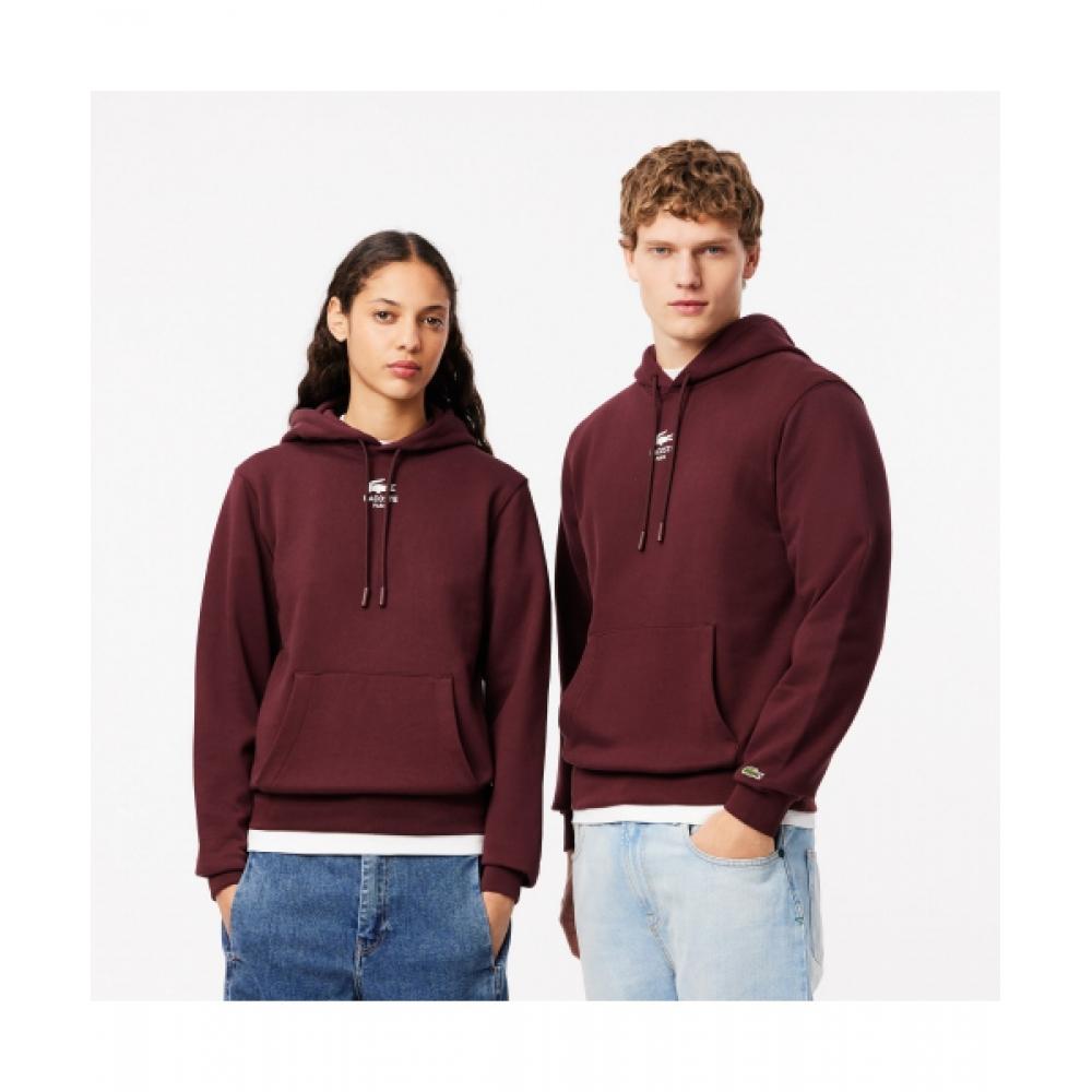 LacosTe Common Casual Hooded T shirT [burgundy] 00S