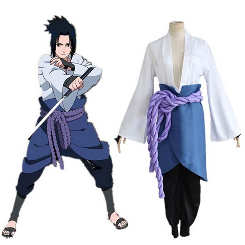 Полный комплект Учиха Саске Косплей Костюм Аниме Мультфильм Shippuden Одежда третьего поколения Хэллоуин Вечеринка S& full set