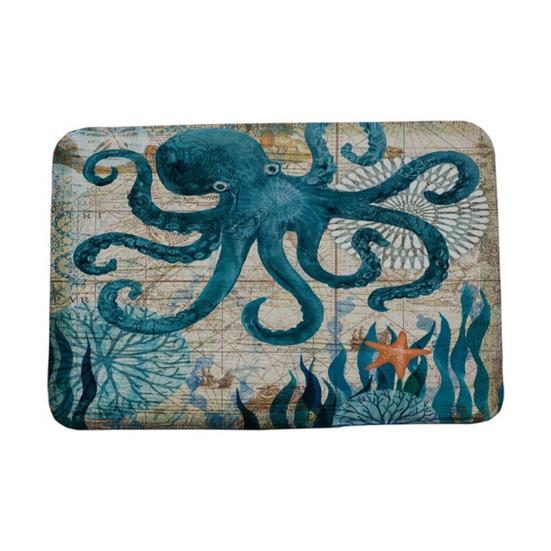 Yousheng Octopus Whale Turtle Seahorse Bathroom Kitchen Anti-Slip Floor Mat Home Decor