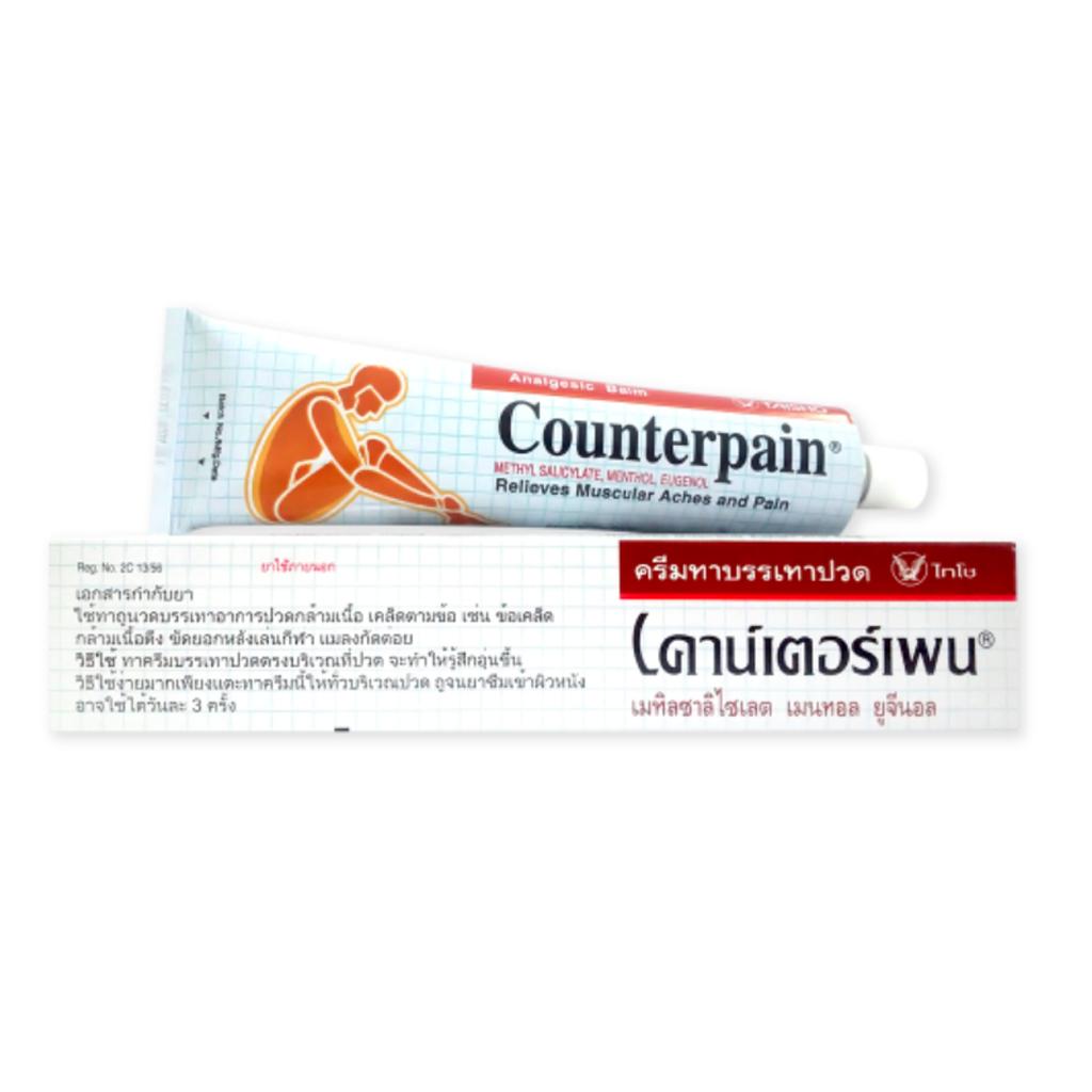 Обезболивающий крем-бальзам Counterpain — горячий/холодный, 120 г — тайский 120 g. красный