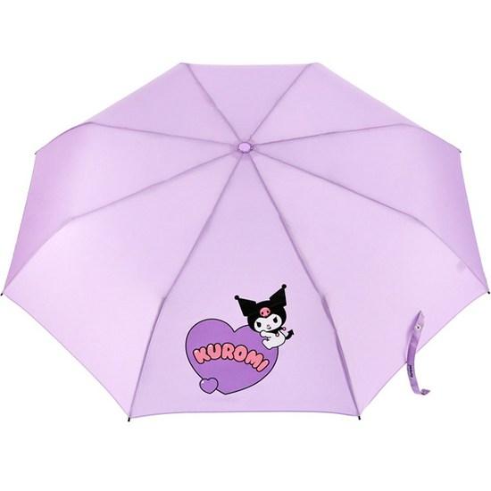 Зонт Sanrio Kuromi 55 Heart 3 Tier Umbrella LUHKU30011, популярный персонаж в Корее