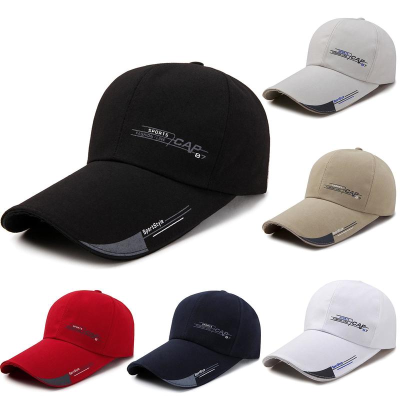 Мужчины Женщины Унисекс Бейсболки с буквенным принтом Регулируемая Snapback Длинная пиковая шляпа Летние виды спорта One Size белый