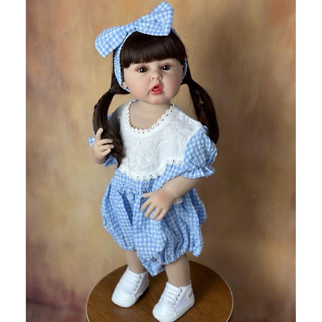 BZDOLL реалистичная 55 см мягкий силиконовый корпус принцесса для малышей реалистичная кукла реборн для маленьких девочек Bebe подарок на день рождения
