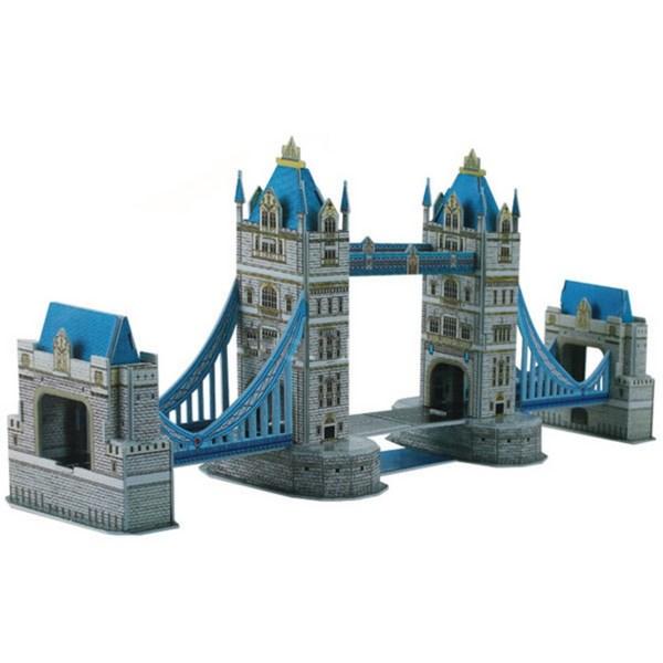 3D Magic Puzzle, я делаю всемирно известную серию зданий Тауэрский мост, бумажный бумажный блок, Корея, 3d-пазл