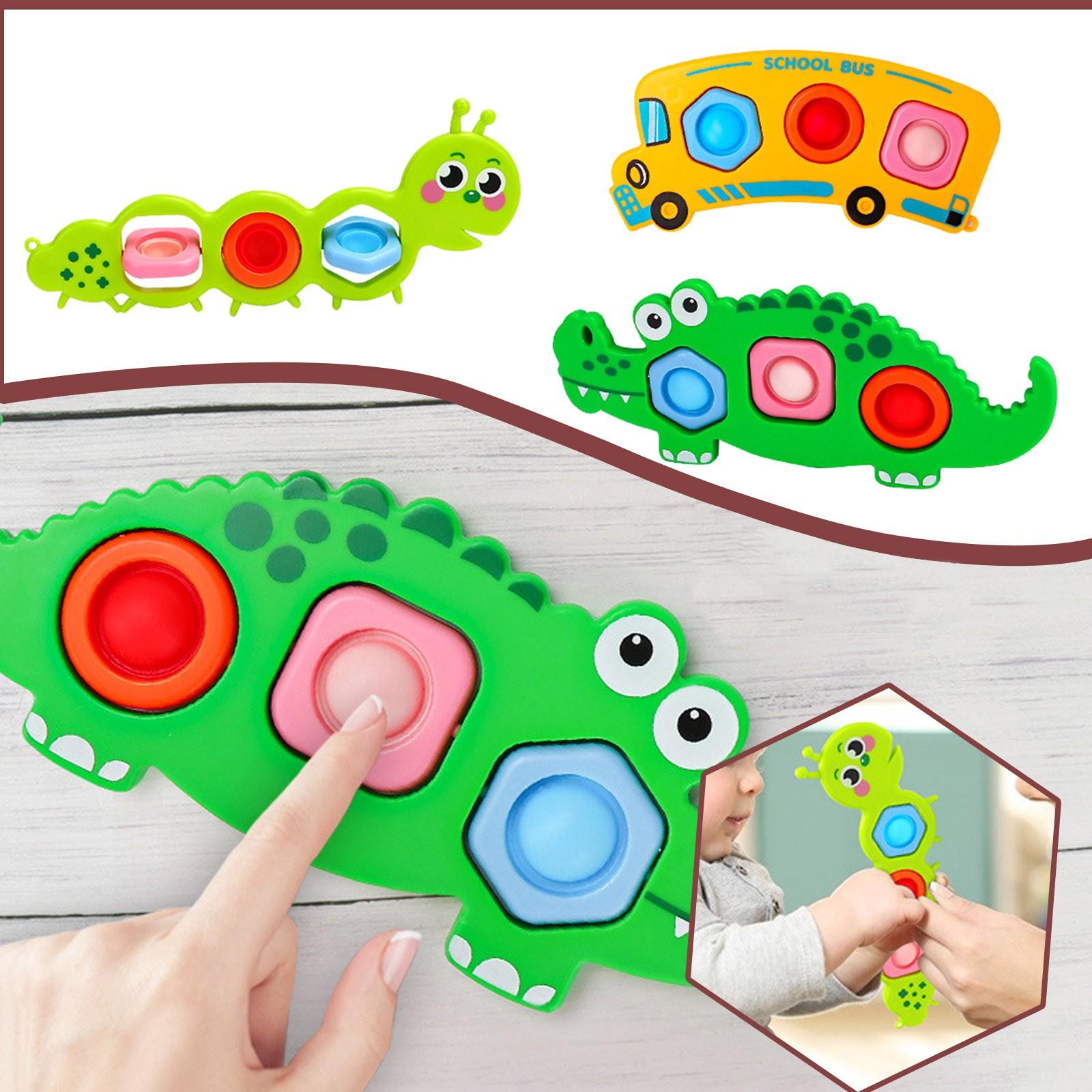 Обучающие игрушки  Joom Nikitas мультфильм пузырь декомпрессионная игрушка детские головоломки раннего образования мышление пресс палец вращающиеся игрушки A жёлтый