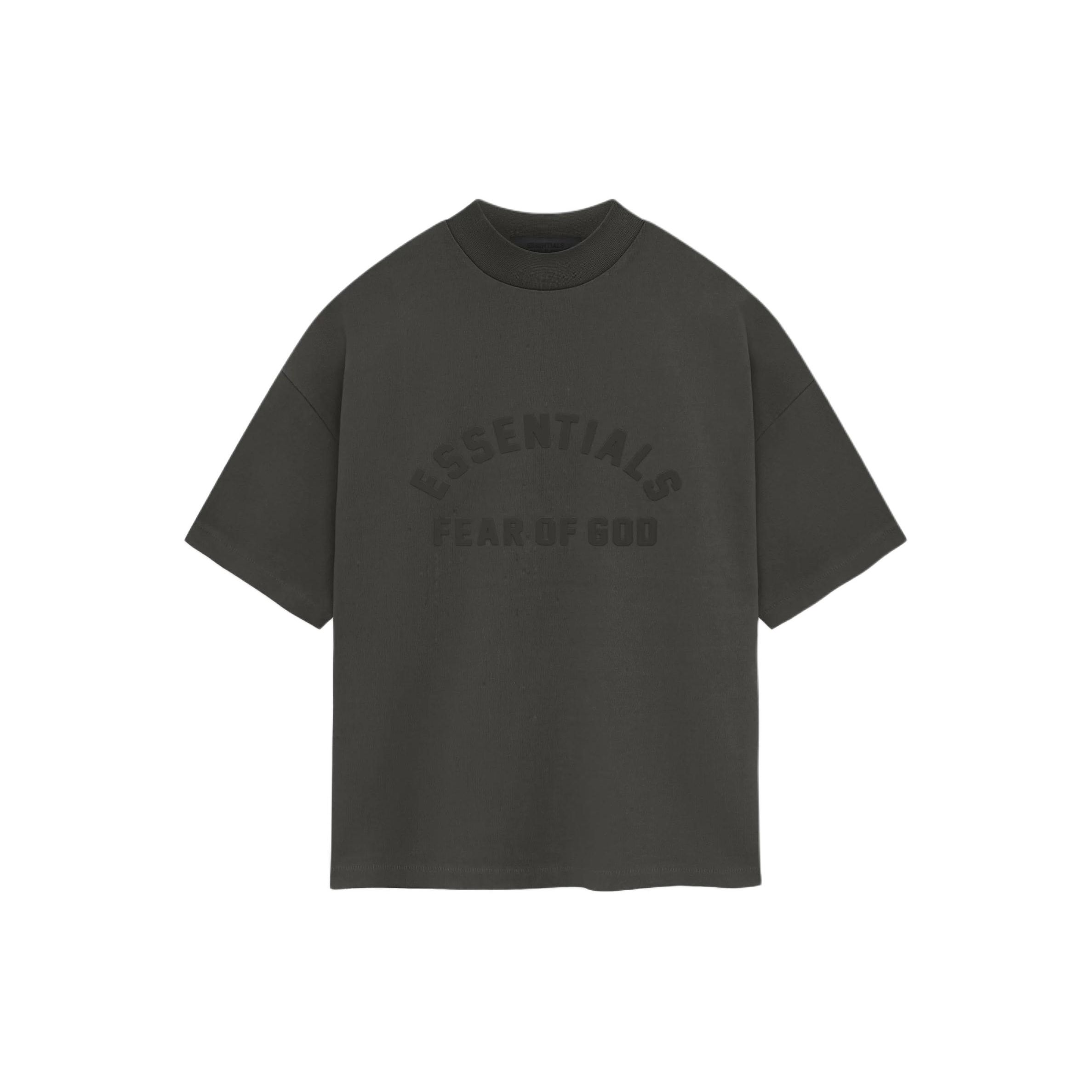 Мужская футболка из тяжелого джерси Fear of God Essentials с короткими рукавами, черные черные 125SP242000F L