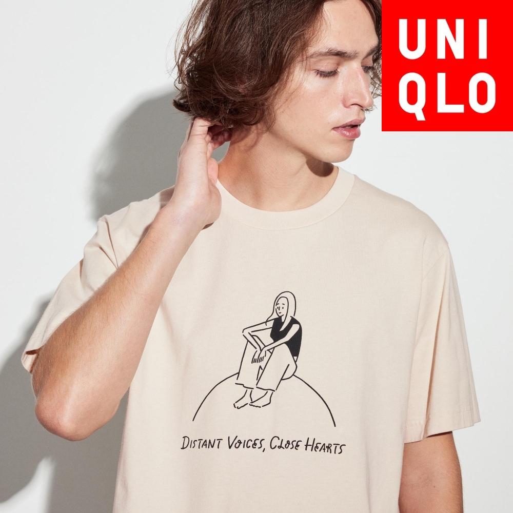 Футболка Uniqlo Japan Peace For All с коротким рукавом, стандартный крой, Nagaba Yu 30 NATURAL/XS