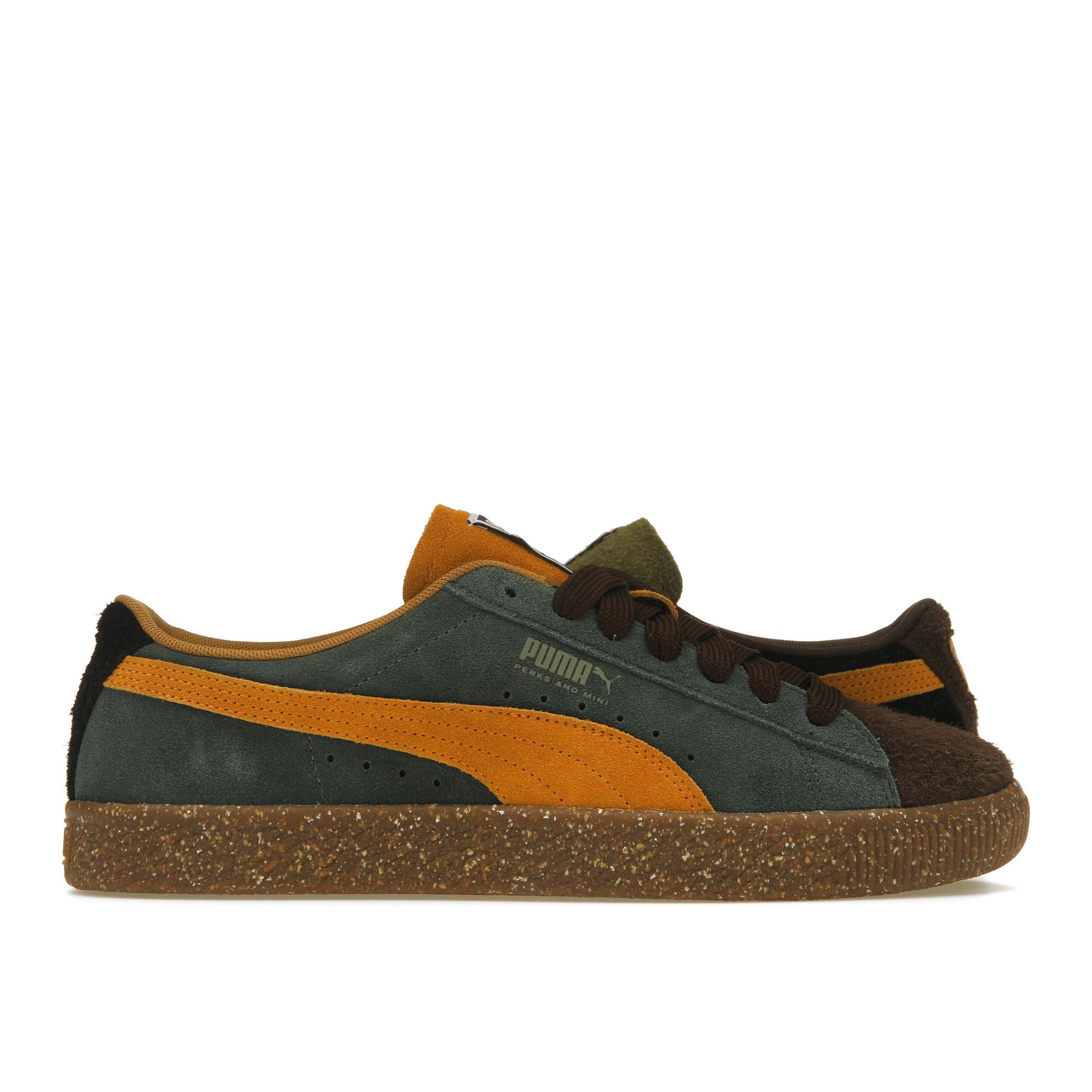 Кроссовки унисекс Puma Perks and Mini x Suede Vintage BIO/VERSE Коричневые Темно-Шоколадные Жжено-Оливковые 387036-01 37