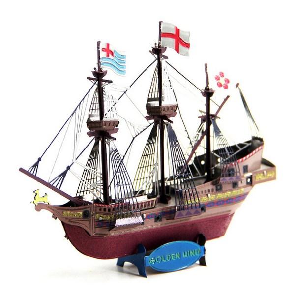 Пазлы и головоломки Металлический пазл Alkkulbalm Transport Golden Hind Ho Color Корейский 3D пазл