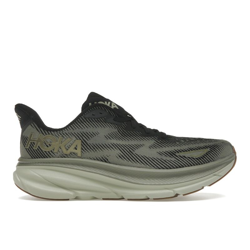 HOKA Clifton 9 Black Slate Мужские кроссовки Зеленый 1127895-BLCKS 41