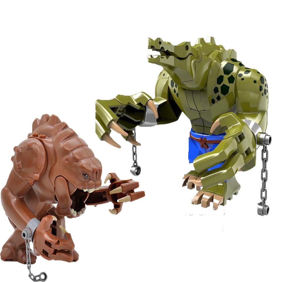 1 шт. блоки Rancor, совместимые с набором фигурок диких животных, строительные блоки, кирпичи, сделай сам, развивающие игрушки для детей светло-зеленый