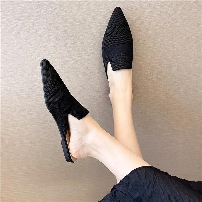 Comemore Woman Mules Sandals 2024 Женская обувь Шлепанцы Женские тапочки Женские повседневные туфли на низком каблуке Удобные шлепанцы 35