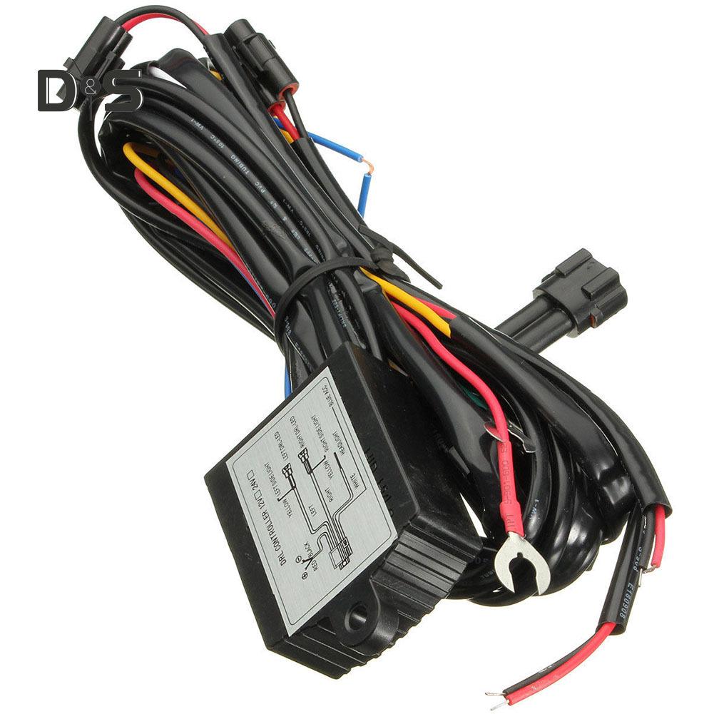 DYS Auto Shop DRL Дневные ходовые огни Диммер Реле затемнения Жгут проводов переключателя управления Вкл.-Выкл.