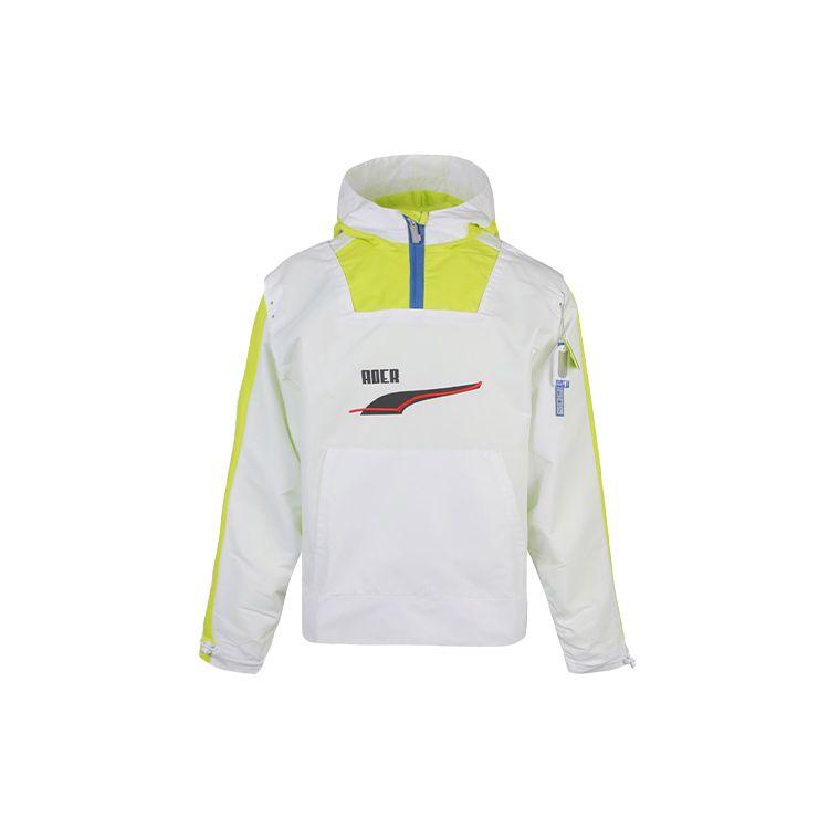 Puma X Ader Error Colorblock Тканый пуловер с капюшоном Топы унисекс Белый 595535-02 XS
