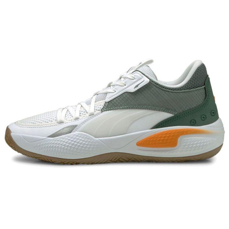 Puma Court Rider Pop - Мужские кроссовки белые ярко-оранжевые 376107-02 38