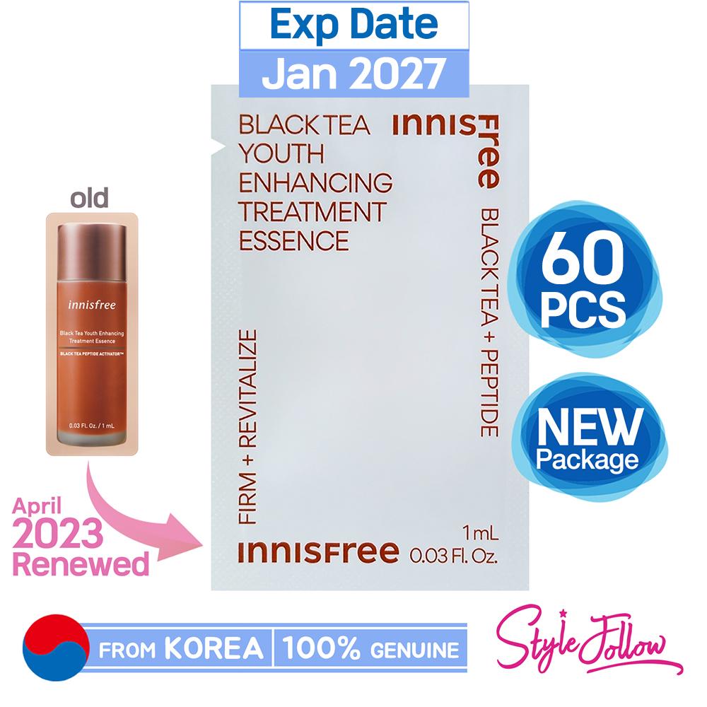 60шт/60мл_[INNISFREE] Лечебная эссенция для повышения молодости черного чая 1 мл (Образец Саше) 1ml X 60pcs (60ml)