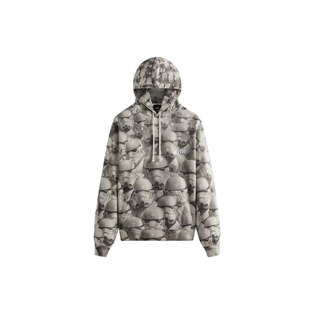 Винтажная толстовка с капюшоном Kith x Star Wars Stormtrooper, вафельные мужские топы, разноцветные KHM031297-101 S