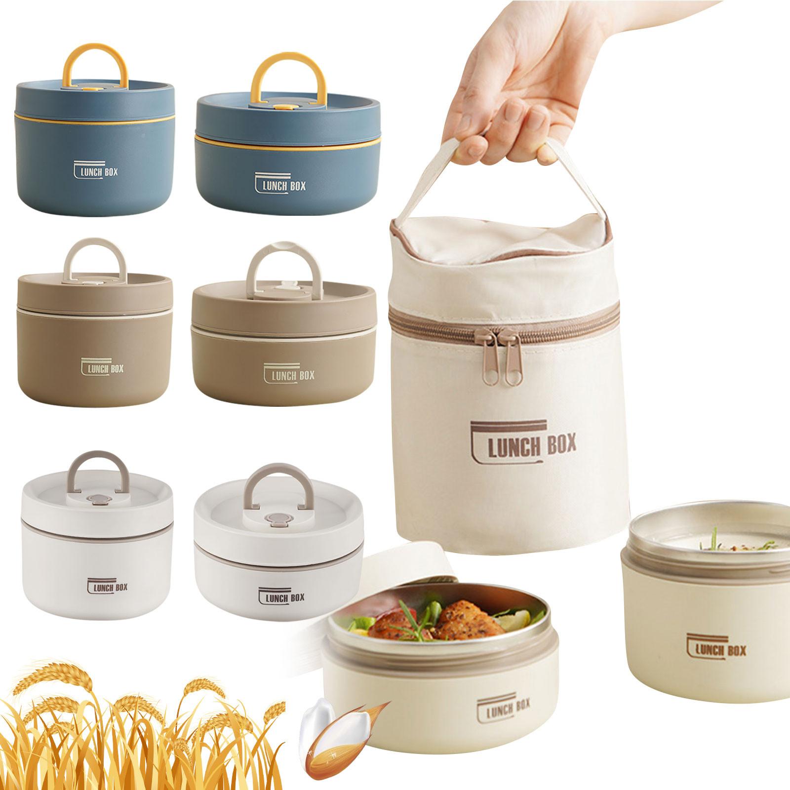 Термальный ланч-бокс Bento Box Портативный изолированный контейнер для ланча Штабелируемый герметичный пищевой контейнер из нержавеющей стали One Size