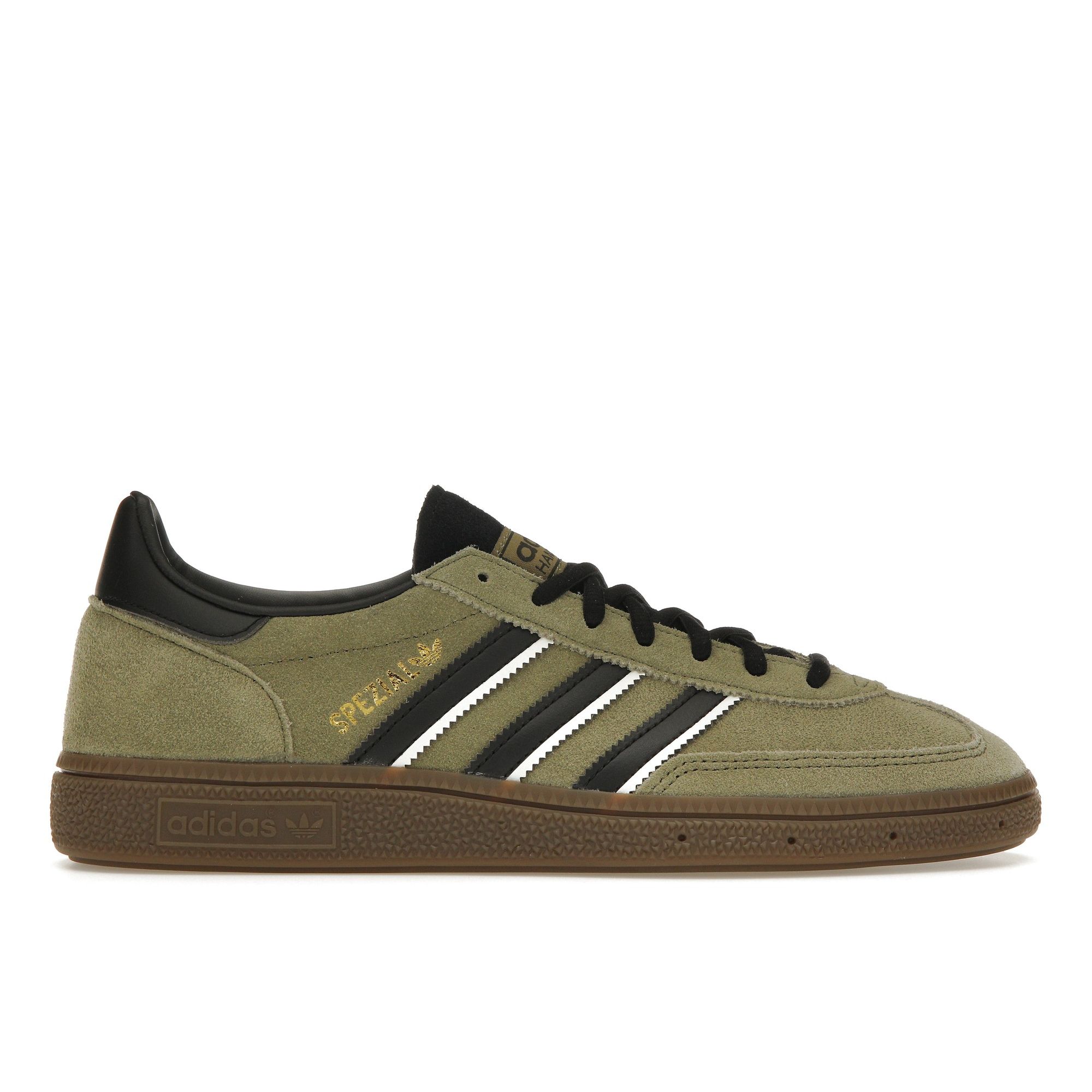 Adidas Handball Spezial Focus Оливково-черные кроссовки унисекс Green Core-Black Crystal-White IG6183 42