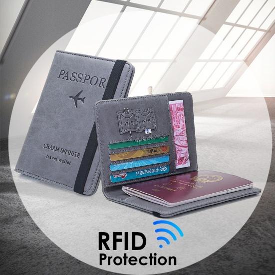 Авиабилет из искусственной кожи, деловой аксессуар для дома, паспорта, RFID-держатель для банковских идентификационных карт, чехол чёрный