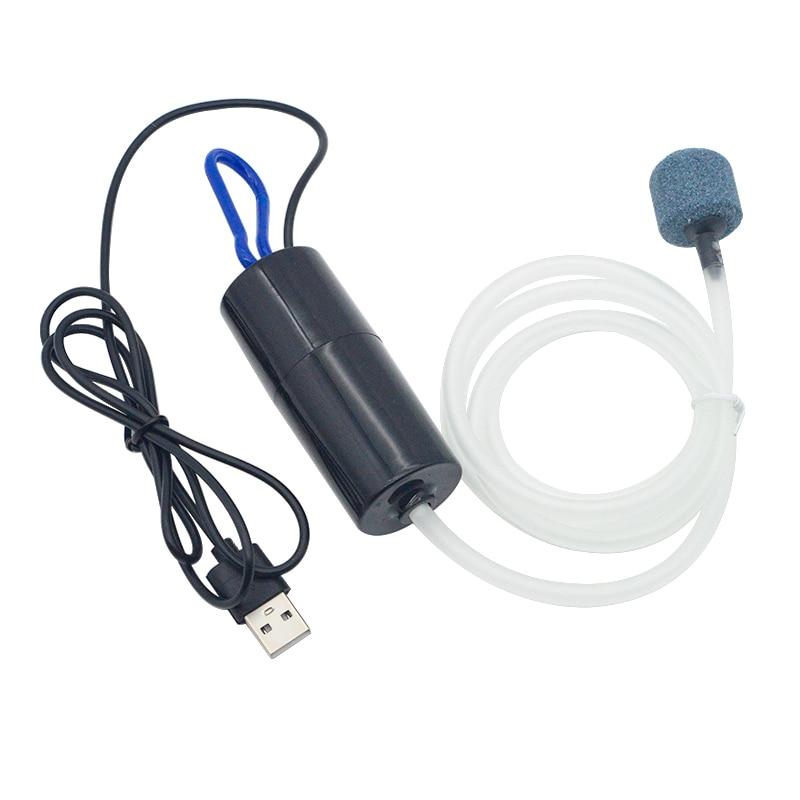 Аквариум кислородный воздушный насос аквариум USB бесшумный воздушный компрессор аэратор мини маленький оксигенатор аксессуары чёрный