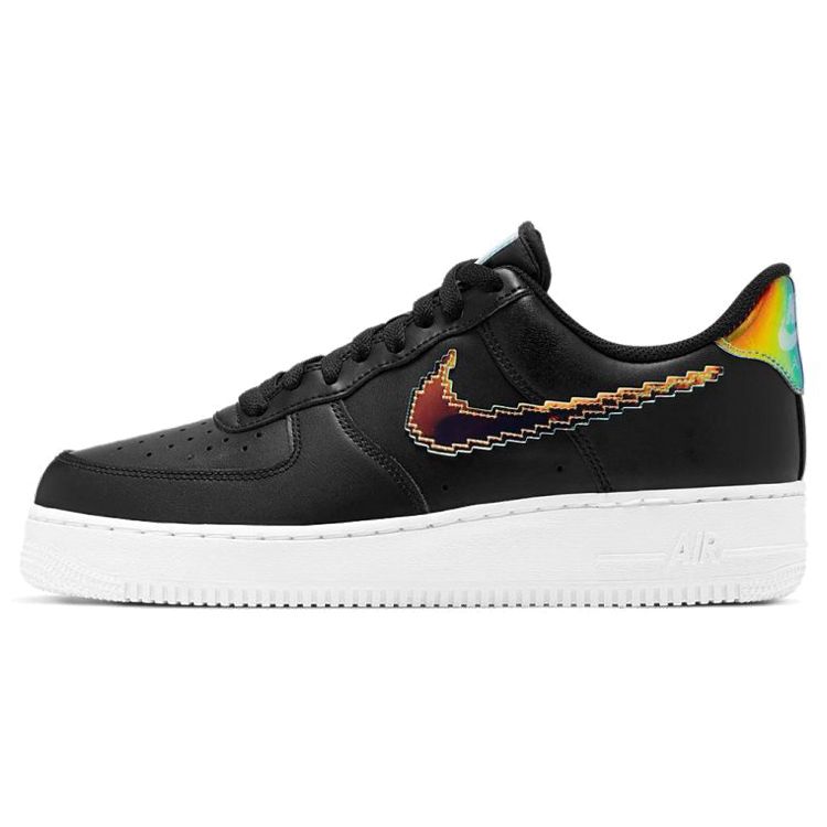 Nike Air Force 1 Low Iridescent Pixel — мужские кроссовки черные, разноцветные, белые CV1699-002 38.5