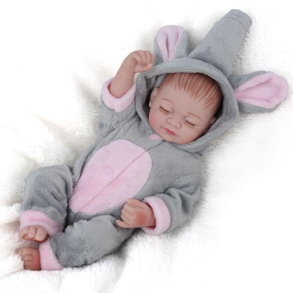 NPKDOLL 10 дюймов Мини Реборн Кукла Унисекс Игрушки Хобби Модные Куклы Аксессуары Спящие Куклы 25cm