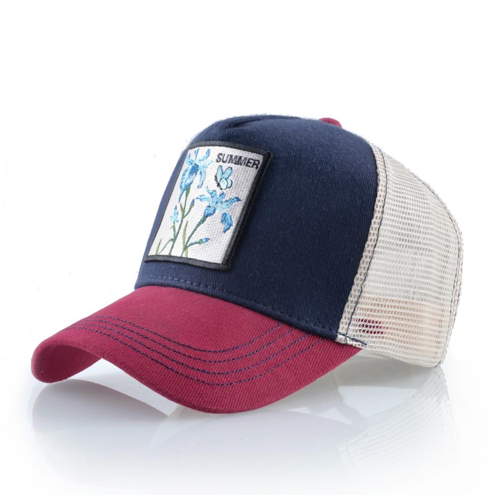  Шляпы Snapback для мужчин и женщин, летняя бейсболка с дышащей сеткой, уличная шляпа с вышивкой в ​​виде солнечных цветов и цветов 56-60cm белый