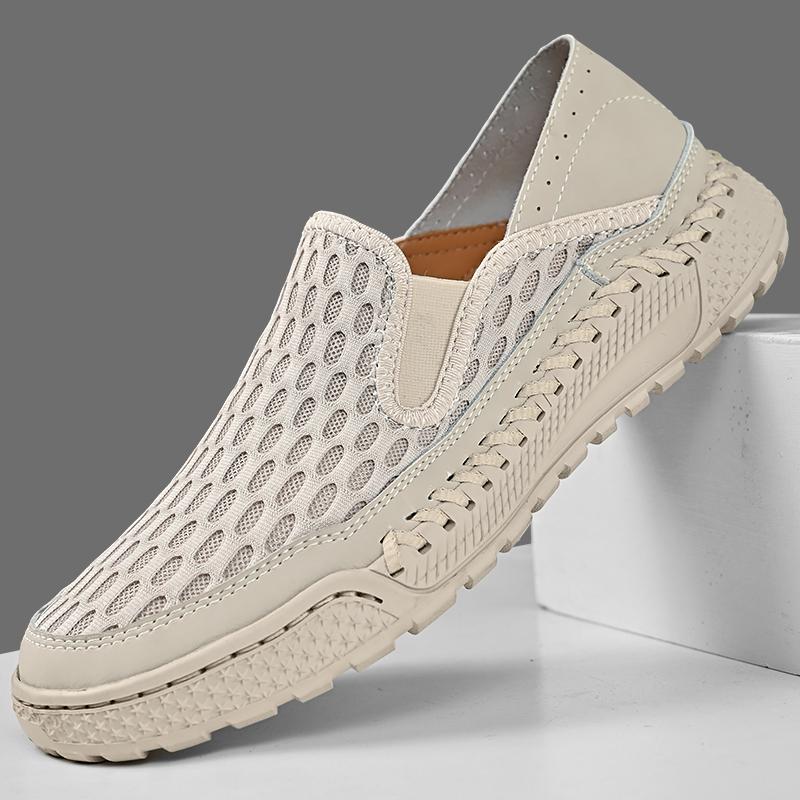 Мужская повседневная обувь Slip on Breathable Mesh Shoes 39 чёрный