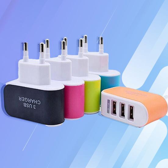 3.1A тройной USB-порт для домашнего путешествия адаптер переменного тока для вилки ЕС и США с индикатором US Plug