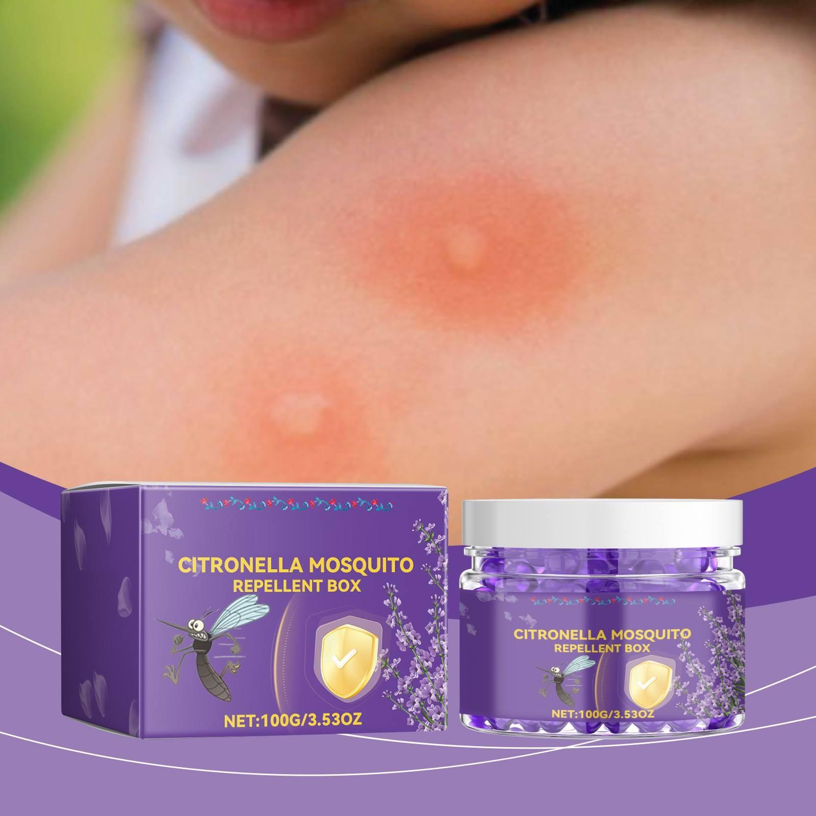 Портативные шарики для уменьшения укусов Citronella Herbal Gel Box мягкие, не раздражающие, эффективные и долговечные, 10 мл белый