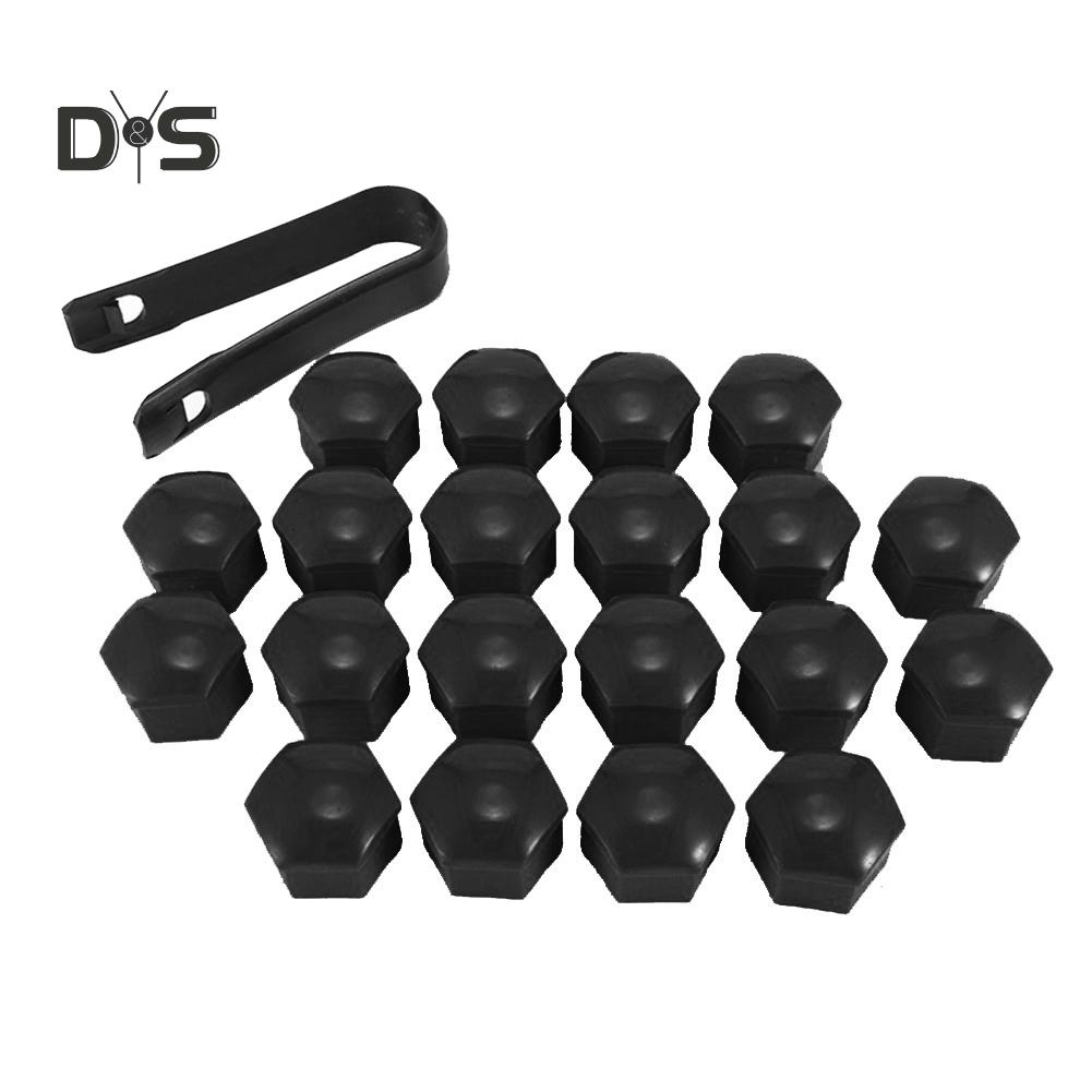 DYS Auto Shop 20 шт. 17 мм автомобильные колпачки для центральной гайки колеса автомобиля с инструментом для удаления красный