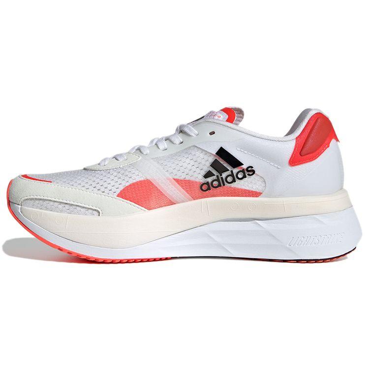 Adidas Adizero Boston 10 White Solar Red Женские кроссовки Cloud-White Core-Black FY4080 40⅔