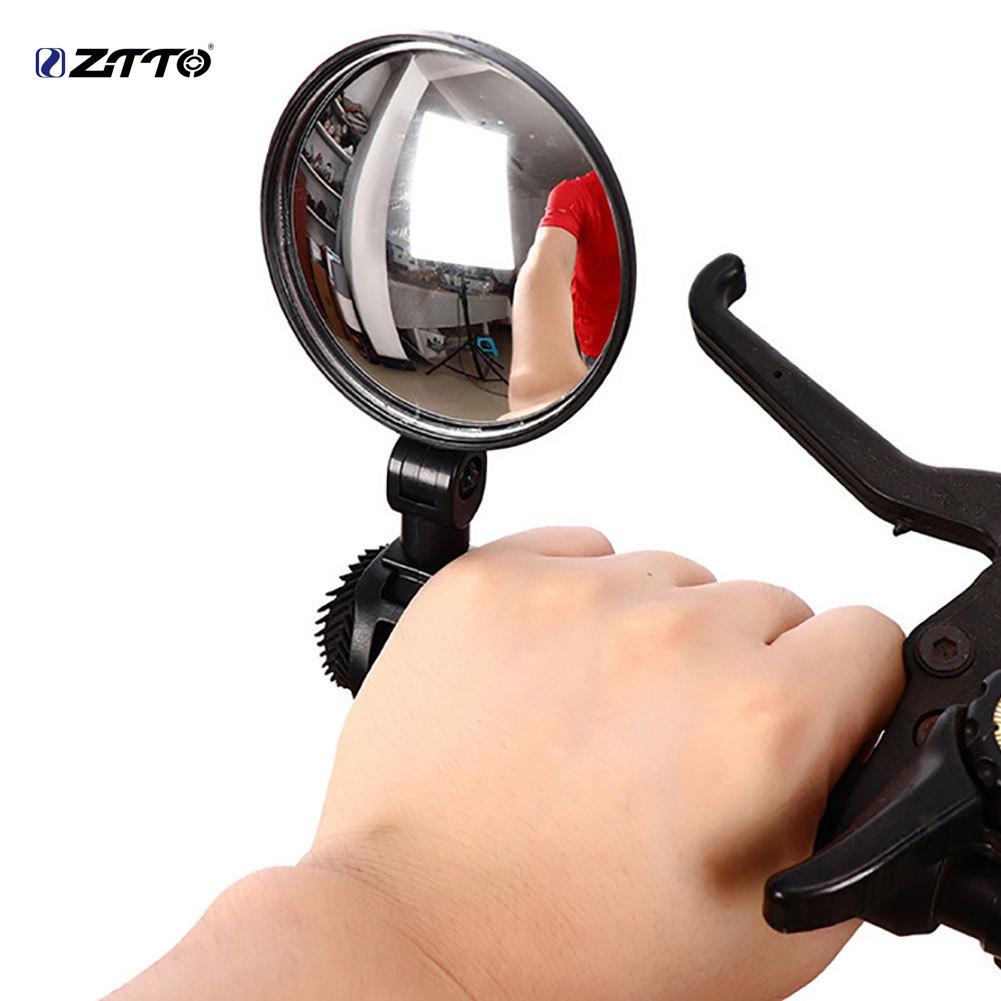 Велосипедные зеркала ZTTO MTB велосипедное крепление на руль, круглое зеркало заднего вида, безопасное велосипедное оборудование 1pc чёрный