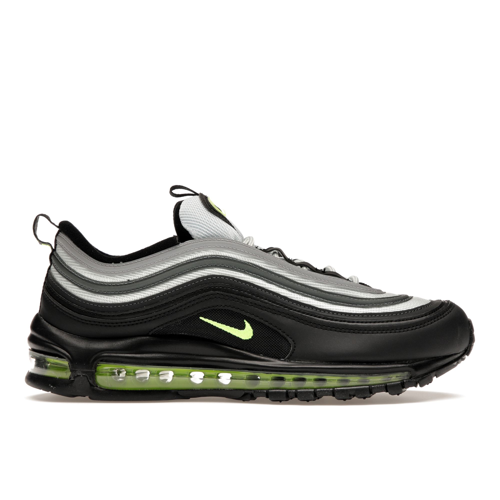 Nike Air Max 97 Icons — неоновые мужские кроссовки черные чисто-платиновые белые DX4235-001 40.5