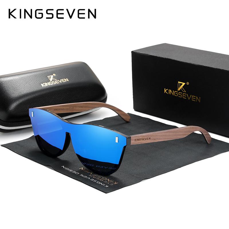 KINGSEVEN эксклюзивный дизайн винтажные мужские очки орех деревянные солнцезащитные очки UV400 защита модные квадратные солнцезащитные очки женские M