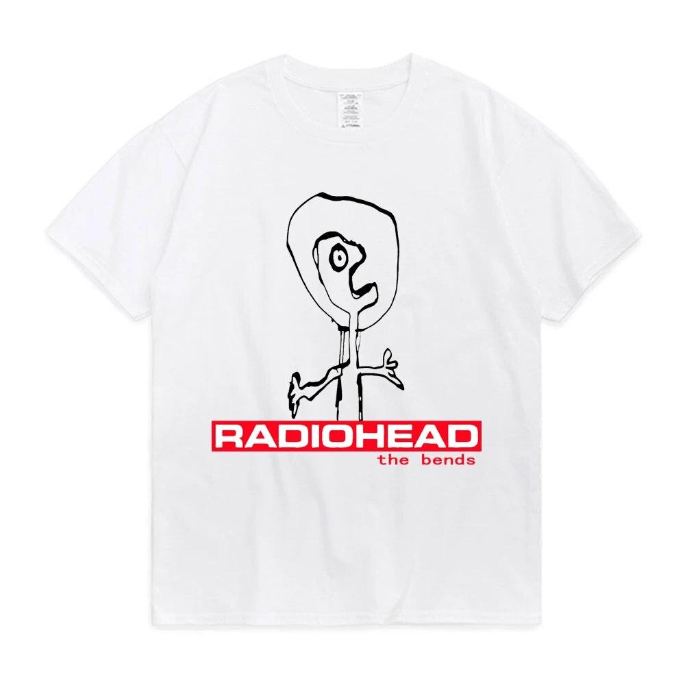 Radiohead The Bends Графические футболки 90-х годов Винтажная панк-хип-хоп футболка с короткими рукавами Негабаритная уличная футболка унисекс L