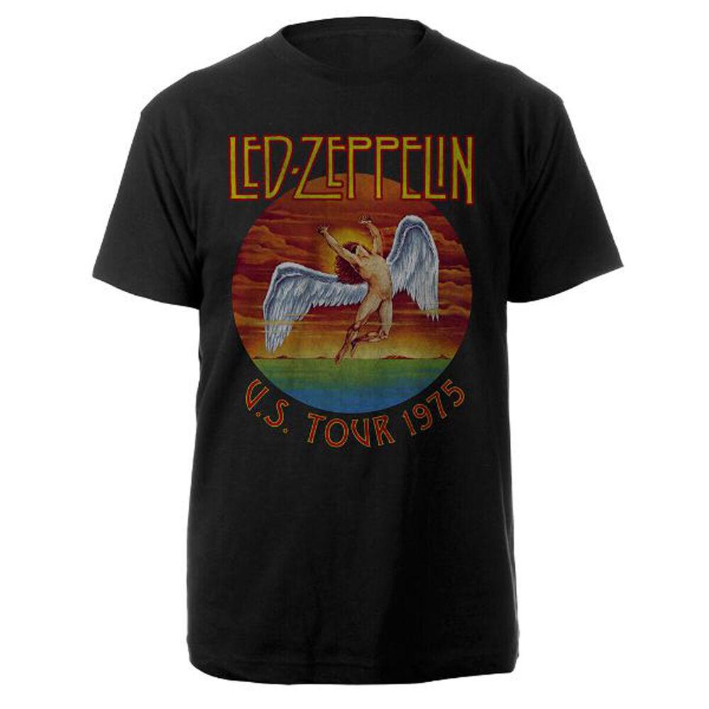 Цветная футболка унисекс Led Zeppelin USA Tour 1975 года S