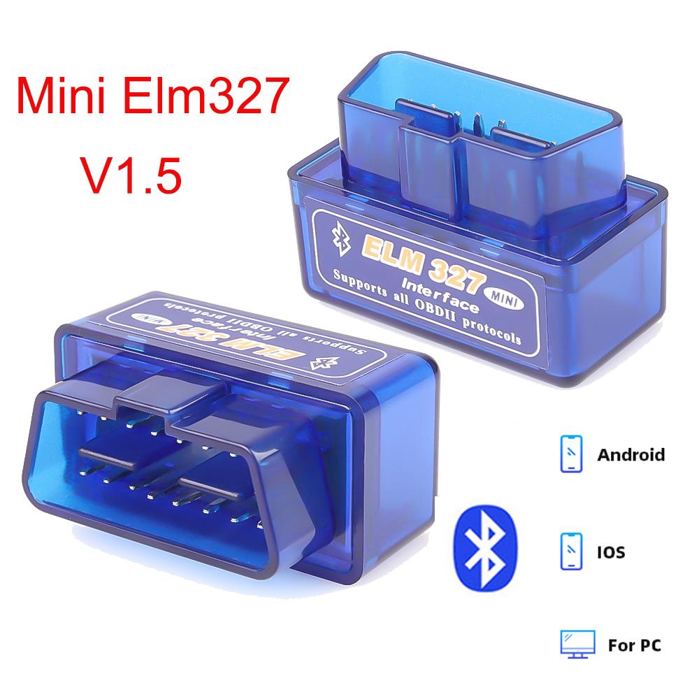 Mini Elm327 V1.5 OBD2 беспроводной Bluetooth-сканер для мультибрендового прецизионного автомобильного сканера CAN-BUS