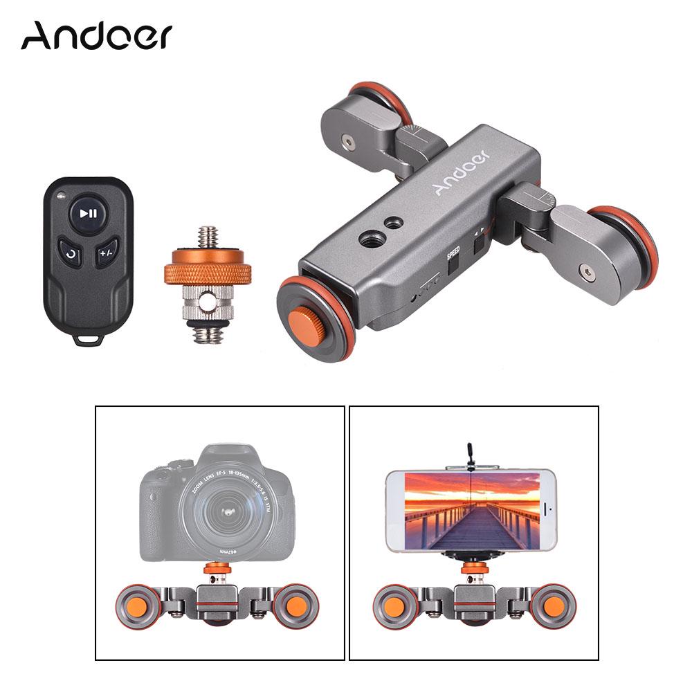 Andoer L4 PRO Моторизованная тележка для видеокамеры с индикацией масштаба Электрический слайдер с беспроводной связью чёрный
