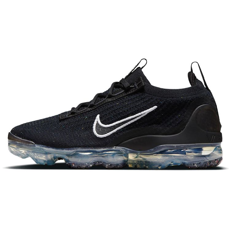 Nike Air VaporMax 2021 Flyknit Черные женские кроссовки в крапинку металлик-серебристый белый DC4112-002 36