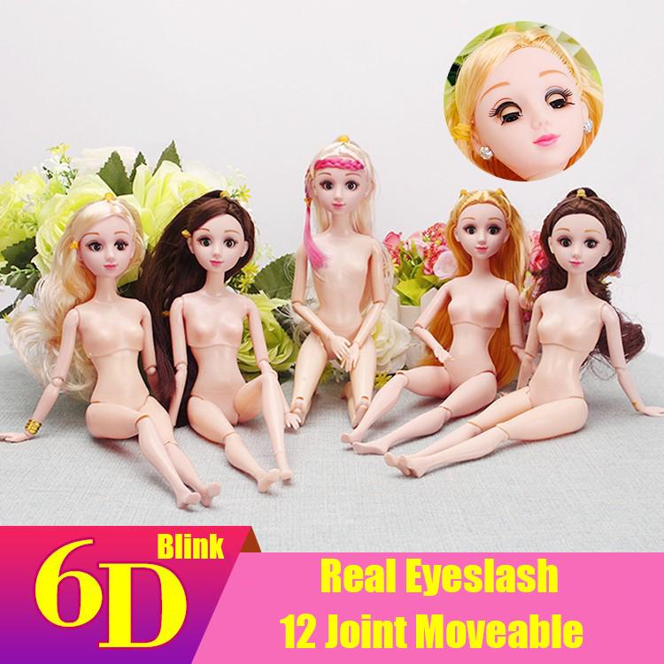 Кукла с мигающими глазами, 3D глаза, настоящая кукла с ресницами, игрушка, 12 суставов, подвижная голова и тело для модных кукол, игрушки