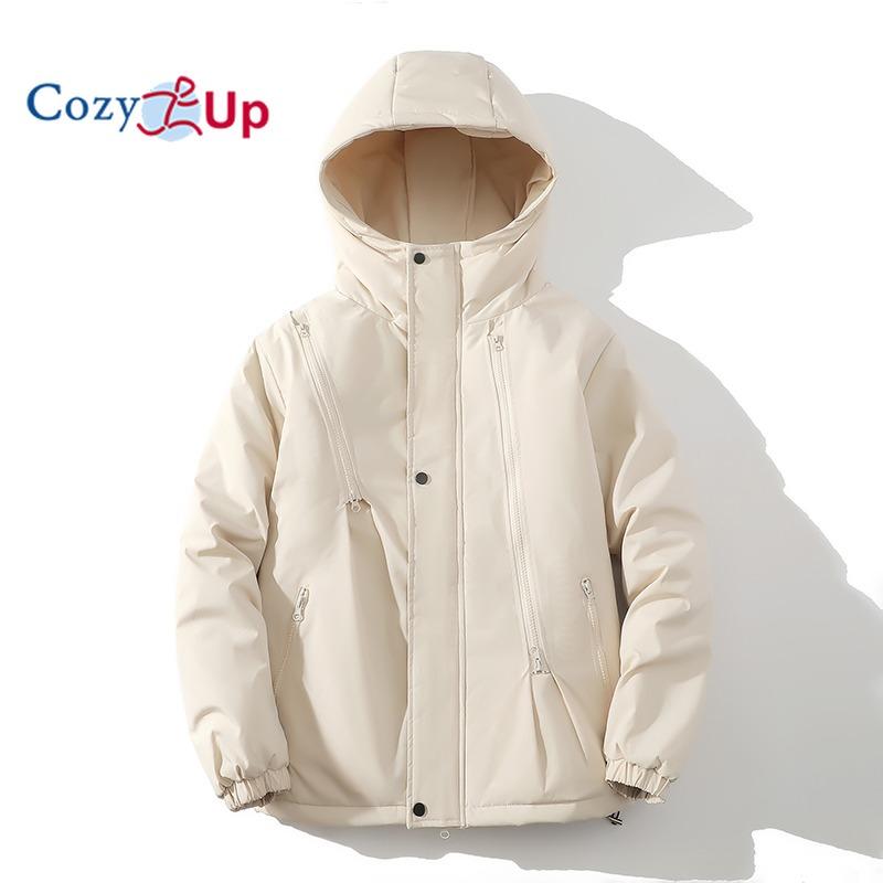 Мужская ветрозащитная и водонепроницаемая хлопковая куртка Cosy Up большого размера с капюшоном M чёрный