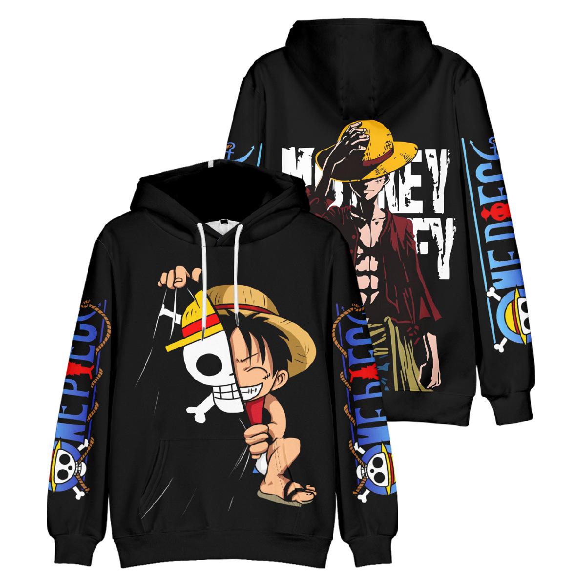 Аниме ONE PIECE Мужчины Женщины Обезьяна D. Толстовки с Луффи, осенний повседневный пуловер, толстовка с капюшоном, модная толстовка в стиле хип-хоп, одежда XS