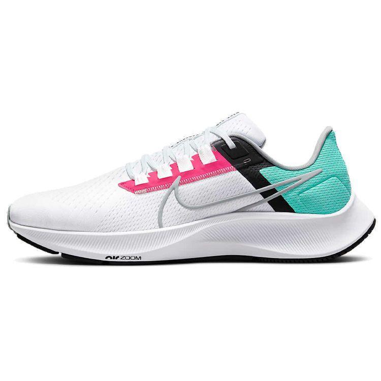 Мужские кроссовки Nike Air Zoom Pegasus 38 South Beach белые гипер-розовые динамически-бирюзовые CW7356-102 46