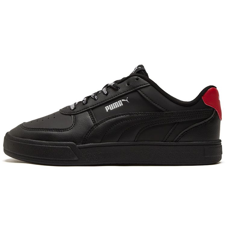 Puma Caven Logomania - Кроссовки унисекс черные High Risk Red белые 383857-02 35.5